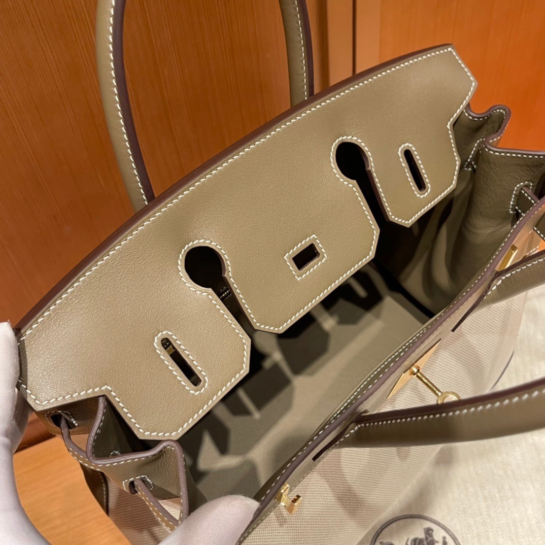 에르메스 버킨백30 톨리 에토프 금장 캔버스 스위프트